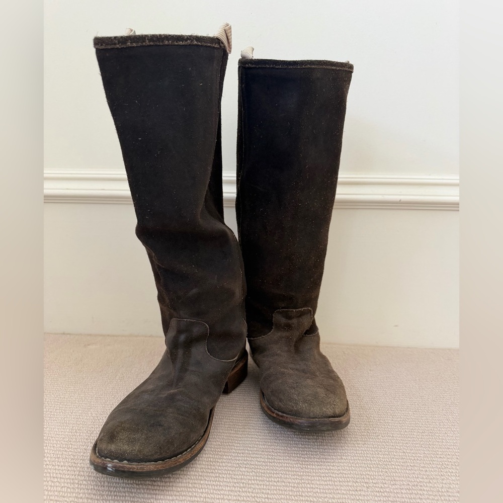 Fiorentini + Baker Brown Suede Tall Boots
